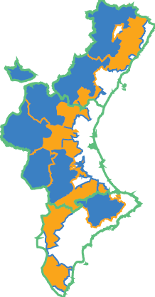 Mapa de la Comunidad Valenciana