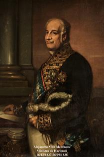 Alejandro Mon Menéndez. Ministro de Hacienda (16-12-1837 a 06-09-1838). Pintor: Rafael H. Benjumea (Sevilla 1825-1887). Foto: Valentín Álvarez.