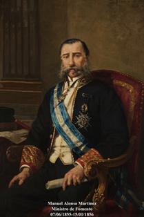 Manuel Alonso Martínez. Ministro de Fomento (07-06-1855 a 15-01-1856). Pintor: Francisco Díaz Carreño (Sevilla, 1836-1903). Foto: Valentín Álvarez.