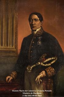 Ramón Mª Calatrava y García Peynado. Ministro de Hacienda (17-06-1842 a 09-05-1843). Pintor: Firma ilegible. Foto: Valentín Álvarez.