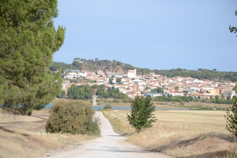 Views of Valverde de Júcar, on the other side of the reservoir