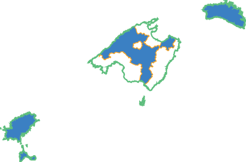 Mapa de la Comunidad de Baleares