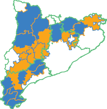 Mapa de la Comunidad de Cataluña