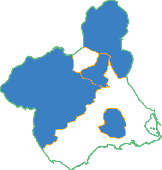 Mapa de la Comunidad de Murcia