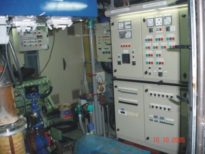 Cuadro eléctrico en sala de máquinas