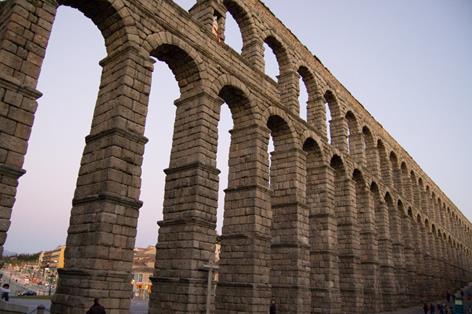 Panorámica del acueducto de Segovia