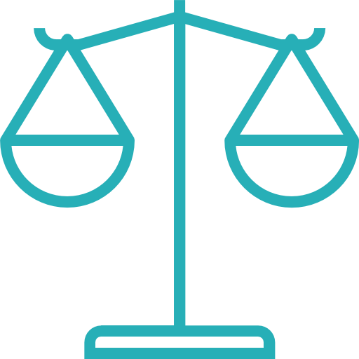 Icono de balanza de justicia