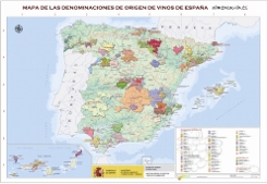 imagen de mapa de denominaciones de vinos de España