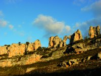 Formaciones rocosas en Orbaneja del Castillo. Burgos.