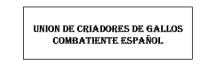 Logotipo de la UNION DE CRIADORES DE GALLOS COMBATIENTE ESPAÑOL (UGCGE)