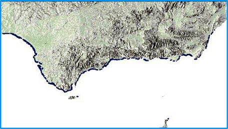 Mapa de distribución de tortuga boba en Andalucía