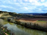 Meandros del Ebro bajo los taludes de la Puebla de Labarca