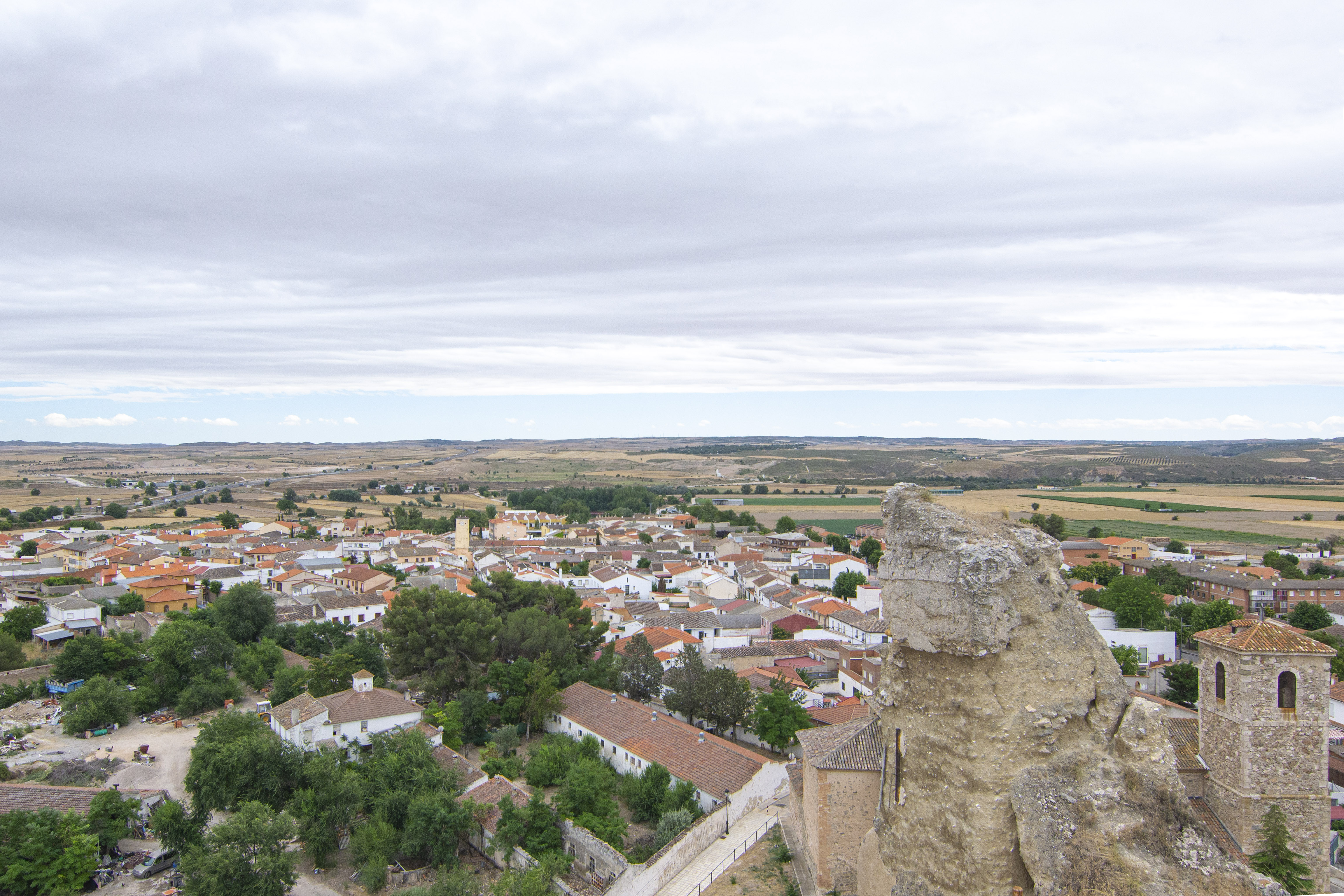 Panorámica de Fuentidueña de Tajo desde el mirador del castillo