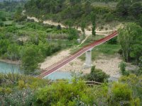 Pasarela del Camino Natural sobre el río Gállego en Murillo