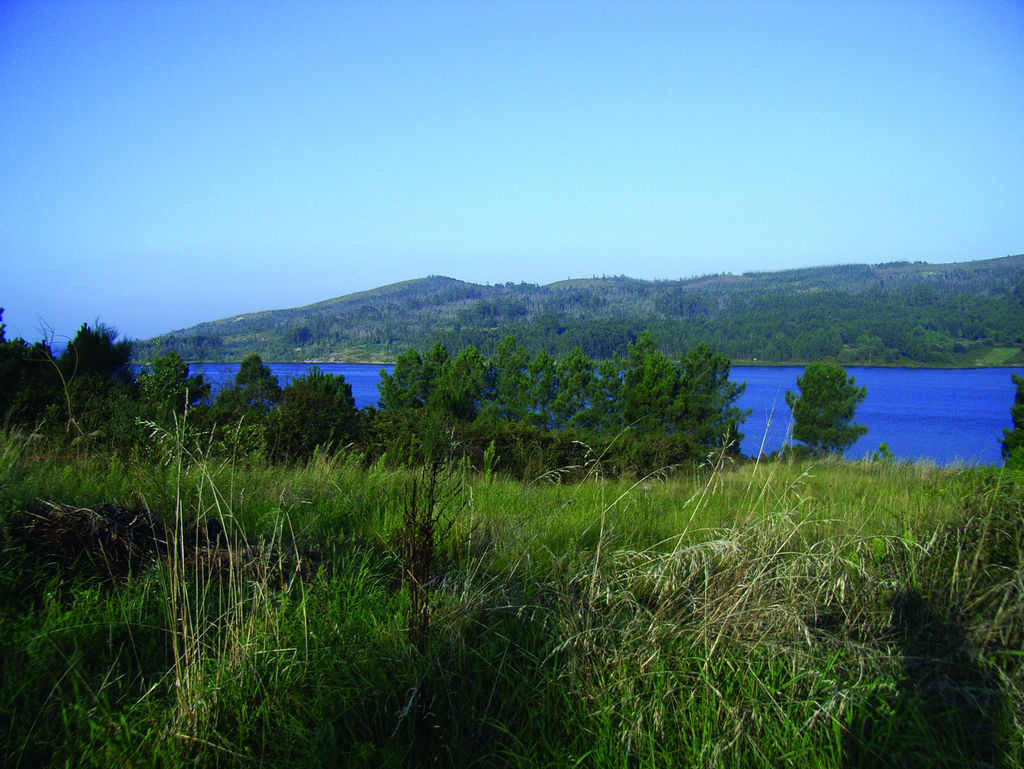 Vista de la ría de Arousa desde el camino