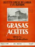 Grasas y aceites : international journal of fats and oils / Instituto de la Grasa ,Consejo Superior de Investigaciones Científicas. -- Sevilla : I.G., C.S.I.C., 1950-