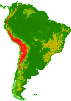 Mapa de los Andes