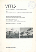 Vitis : Journal of grapevine research / Institut für Reebnzüchtung Geilweilerhorf der Bundesanstalt fur Zuechtungsforschung an Kulturflanzen. — Síebeldingen : B.Z.W.G., 1957-