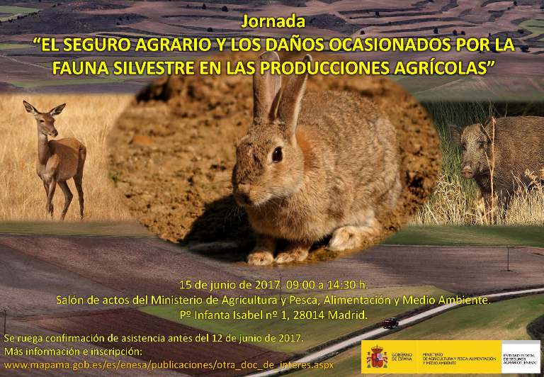 Cartel - Jornada el seguro agrario y los riesgos ocasionados por fauna silvestre en producciones agricolas