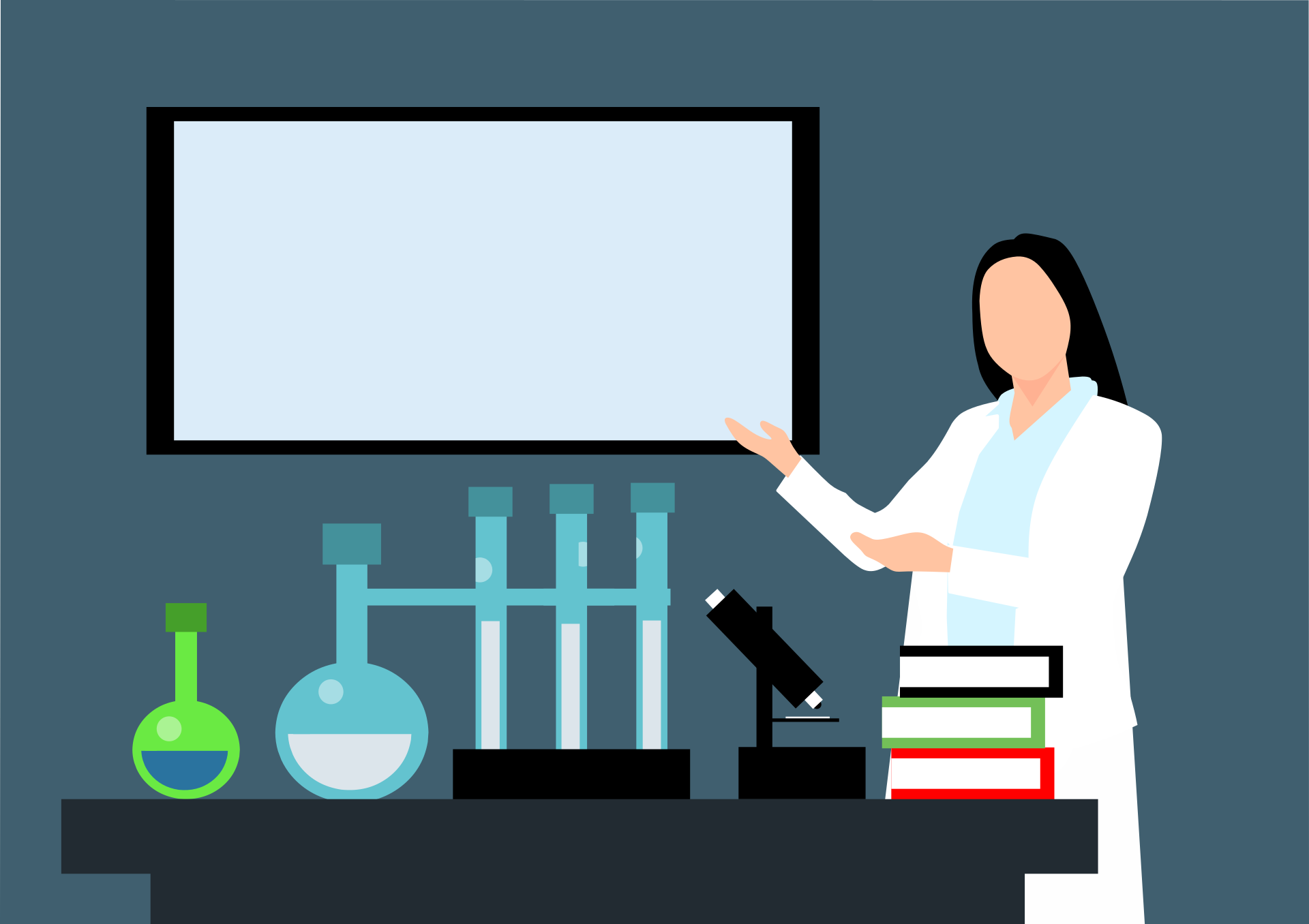 mujer científica en un laboratorio