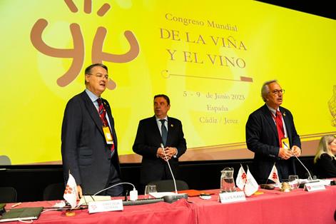 Hoy, en la Asamblea General de la Organización Internacional de la Viña y el Vino (OIV), en Jerez de la Frontera 