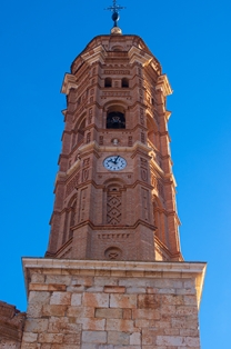 Torre mudéjar de la iglesia de la Asunción en Báguena